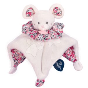 Plyšová myška na mazlení Doudou Boule 3v1 Doudou et Compagnie růžová 25 cm od 0 měsíců