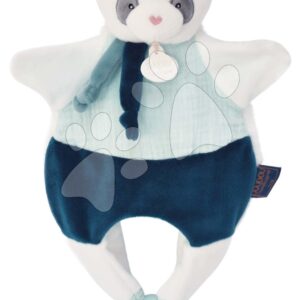 Plyšová panda na loutkové divadlo Doudou Amusette 3v1 Doudou et Compagnie modrá 30 cm od 0 měsíců