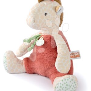 Plyšová žirafa Couleurs Savane Doudou et Compagnie červená 30 cm od 0 měsíců