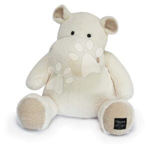 Plyšový hroch Hip' Chic Hippo Cocooning Histoire d’ Ours bílý 85 cm od 0 měsíců