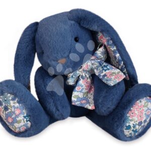 Plyšový zajíček Bunny Blue Copain Calin Histoire d’Ours modrý 25 cm v dárkovém balení od 0 měsíců