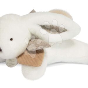 Plyšový zajíček Happy Wild Doudou et Compagnie bílý 25 cm v dárkovém balení od 0 měsíců