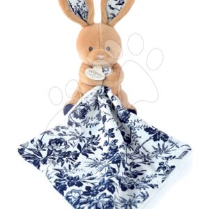Plyšový zajíček na mazlení Bunny Navy Boh'aime Doudou et Compagnie modrý 12 cm v dárkovém balení od 0 měsíců