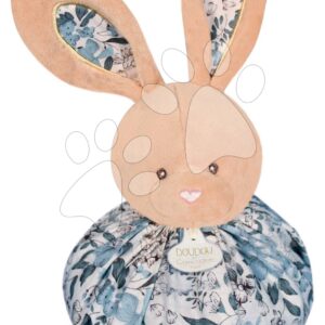 Plyšový zajíček na mazlení Doudou Boule 3v1 Doudou et Compagnie modrý 25 cm od 0 měsíců