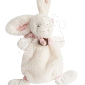 Plyšový zajíček na mazlení Lapin Bonbon Doudou et Compagnie růžový 26 cm v dárkovém balení od 0 měs