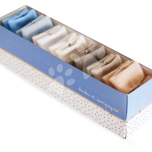 Ponožky pro miminko Weekly Socks Doudou et Compagnie béžovo-modré 7 párů od 0–6 měsíců