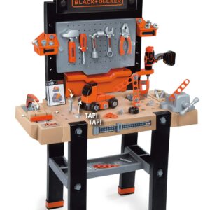 Pracovní dílna elektronická Bricolo Ultimate Workbench Black&Decker Smoby s mechanickou vrtačkou s 95 doplňky 103 cm