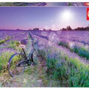 Puzzle Bike in a Lavender Field Educa 1000 dílků a Fix lepidlo