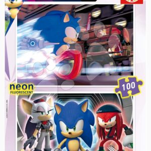Puzzle Sonic Prime Educa 2 x100 dílků svítící od 6 let