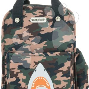 Školní taška batoh Backpack Amsterdam Small Camo Shark Jack Piers malá ergonomická luxusní provedení od 2 let 23*28*11 cm