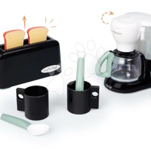 Snídaňový set s toasterem Tefal Breakfast Set Smoby s kávovarem a šálky se lžičkami