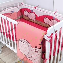 Souprava do postýlky Joy Hippo Pink toT's-smarTrike hrošík hnízdo