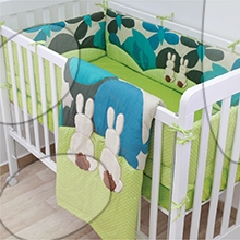 Souprava do postýlky Joy Rabbits Green toT's-smarTrike zajíčci hnízdo