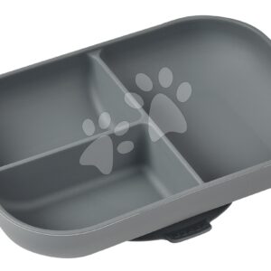 Talíř pro příkrmy Silicone Suction Plate Beaba Minerální šedá ze silikonu rozdělená šedá od 4 měs