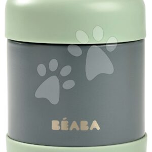 Termoska se širokým otvorem Stainless Steel Portion Beaba Mineral Grey Sage Green 300 ml z nerezové oceli zelená