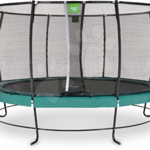 Trampolína s ochrannou sítí Lotus Premium Exit Toys průměr 427 cm zelená