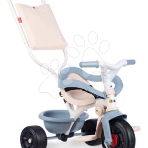 Tříkolka Be Fun Comfort Tricycle Blue Smoby s dvojitou vodicí tyčí a taškou od 10 měsíců
