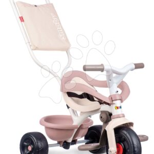 Tříkolka Be Fun Comfort Tricycle Pink Smoby s dvojitou vodicí tyčí a taškou od 10 měsíců