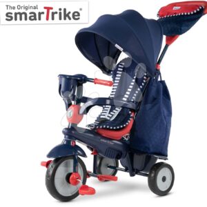 Tříkolka Swirl DLX 4v1 Blue&Red smarTrike Touch Steering s tlumičem a volnoběhem + UV filtr modro-červená od 10 měsíců