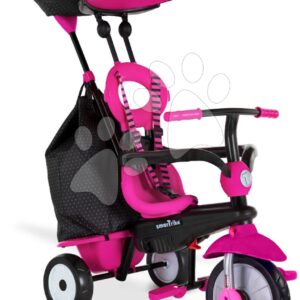 Tříkolka Vanilla Plus Pink Classic smarTrike TouchSteering ovládání s gumovými koly a tlumičem 2 tašky od 10 měs.