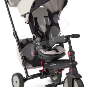 Tříkolka a kočárek skládací STR7J Warm Grey 7v1 smarTrike šedá se sklápěcím sedadlem Touch Steering s EVA koly od 6 měsíců