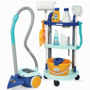 Úklidový vozík s vysavačem Cleaning Trolley Clean Home Écoiffier s 12 doplňky