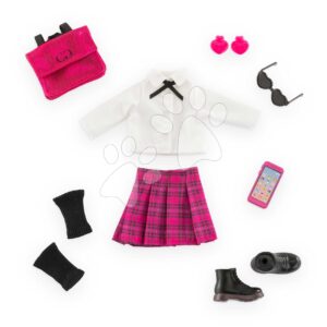 Úprava oblečení English Student Dressing Room Girls Corolle pro 28 cm panenku 8 doplňků od 4 let
