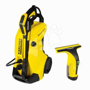 Vozík s vysokotlakým čističem Karcher High Pressure Trolley K4 Smoby s napojením na vodu s elektronickým čističem oken – hračka pro děti