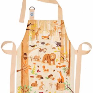 Zástěra pro děti lesní zvířátka Forest Friends Apron ThreadBear s ochrannou vrstvou od 3–6 let