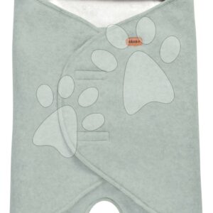 Zavinovačka Babynomade® Double Fleece Beaba Sage Green White dvouvrstvová extra teplá zelená od 0-6 měs