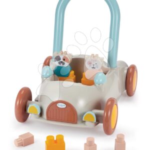 Chodítko auto Baby Walker BB Abrick Écoiffier s úložným prostorem a kostkami 17 dílů od 12 měsíců