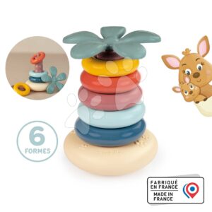 Didaktická pyramida Roly Poly Pyramid Little Smoby s 5 barevnými kroužky od 12 měsíců