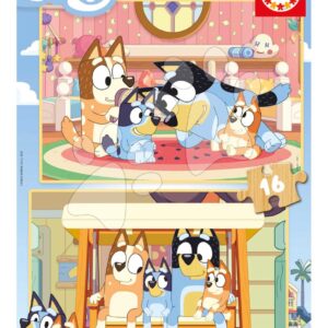 Dřevěné puzzle Bluey Educa 2 x 16 dílků
