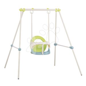 Houpačka s kovovou konstrukcí 120 cm Metal Baby Swing Life Smoby s ochrannou hrazdou a UV filtrem od 6 měsíců