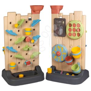 Hrací stěna hry s míčem a vodou Activity Wall Life Smoby oboustranná se sportovními aktivitami nastavitelná s 29 doplňky s UV filtrem od 24 měsíců