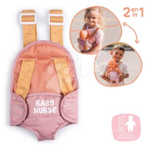 Klokanka s nastavitelnými popruhy Carrier Soft Baby Nurse Smoby ergonomický nosič pro 42 cm panenku
