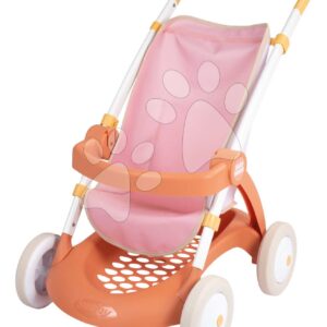 Kočárek sportovní s textilním potahem Pushchair Soft Baby Nurse Smoby pro panenku 42 cm výška rukojeti 58 cm od 18 měsíců