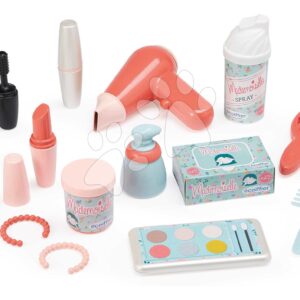 Kosmetický kufřík Mademoiselle Vintage Beauty Case Écoiffier s vysoušečem vlasů 14 doplňků od 18 měsíců
