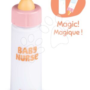 Láhev pro panenku Magic Bottle Baby Nurse Smoby s ubývajícím mlékem od 12 měsíců