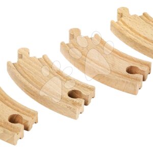 Náhradní díly pro vláčkodráhu Short Curved Tracks BRIO 4 krátké oblé kolejnice délka 9 cm