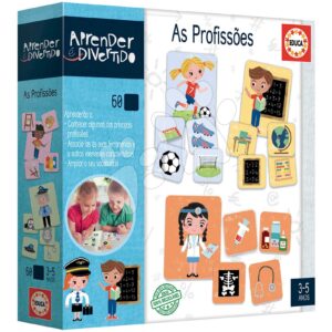 Naučná hra profese The Professions Educa Učíme se o povoláních s obrázky 60 dílů v portugalštině