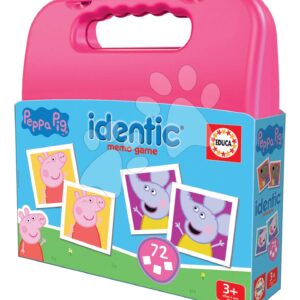 Pexeso v kufříku Peppa Pig Identic Memo Game Educa paměťová hra 72 karet