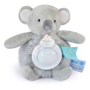 Plyšová koala se světlem Koala Nightlight Unicef ​​Collection Doudou et Compagnie v dárkovém balení šedá 15 cm od 0 měsíců
