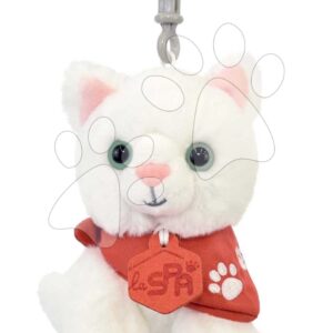 Plyšová kočička klíčenka Welcome Home SPA Collection Histoire d’ Ours bílá 13 cm od 0 měsíců