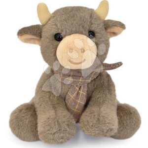 Plyšová kravička s šátkem The Little Companions Histoire d’ Ours v dárkovém balení hnědá 14 cm od 0 měsíců
