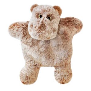 Plyšový hrošík na loutkové divadlo Hippo Puppet Sweety Mousse Histoire d’ Ours hnědý 25 cm od 0 měsíců