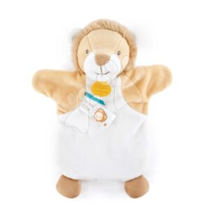 Plyšový lev na loutkové divadlo Lion Hand Puppet Doudou et Compagnie hnědý 25 cm od 0 měsíců