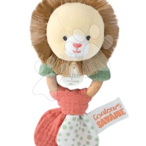 Plyšový lev s chrastítkem Couleurs Savane Doudou et Compagnie 15 cm od 0 měsíců