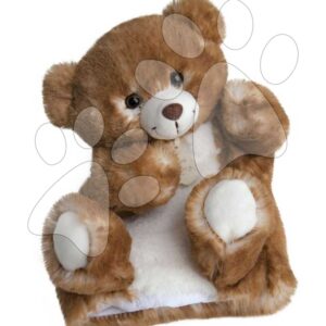 Plyšový medvídek na loutkové divadlo Bear Puppet Histoire d’ Ours hnědý 25 cm od 0 měsíců