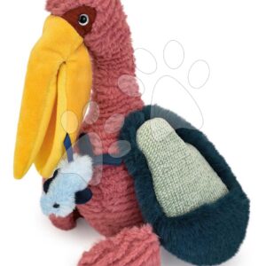 Plyšový pelikán Pelican Marine Treasure Histoire d’ Ours růžový 34 cm od 0 měsíců